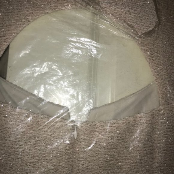 Marina Dresses Womens Plus Size 20 W Champagne Metallic Wedding Formal Dress - Picture 7 of 10